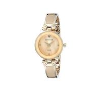 Anne KLEIN Damenuhr Creme-Gold mit Spangen-Armband