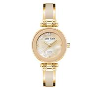 Anne KLEIN Damenuhr Creme-Gold mit Spangen-Armband