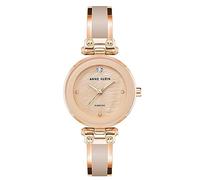 Anne KLEIN Damenuhr rosa-roségold mit echtem Diamant und Spangen-Armband