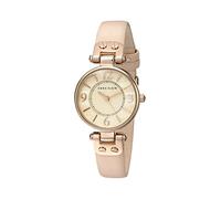 Anne KLEIN Damenuhr rosa-roségold mit Lederarmband