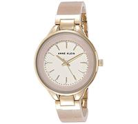 Anne KLEIN Damenuhr Trend Creme-Gold mit Spangen-Armband