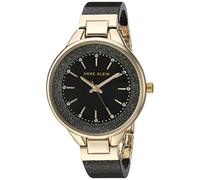 Anne KLEIN Damenuhr Trend schwarz-Gold mit Spangen-Armband