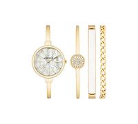 Anne Klein Women's Bangle Watch and Bracelet Set Gold
