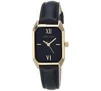 Anne Klein Women's Leather Strap Watch Black
