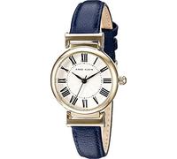 Anne Klein Women's Leather Strap Watch Blue