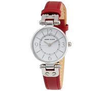 Anne Klein Women's Leather Strap Watch Red