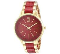 Anne Klein Women's Resin Bracelet Watch Gold/Red