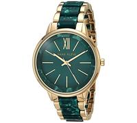 Anne Klein Women's Resin Bracelet Watch Green/Gold