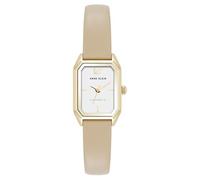 Anne Klein Women's Sustainable Leather Strap Watch, AK/5148 Beige/Gold