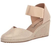 Anne Klein Women's Zoey Wedge Sandal, Natural Gold, 11