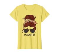 Anne Life Türkische Sprüche Mom Türkce Mama Mutter Türke T-Shirt, Damen, Gelb, XL