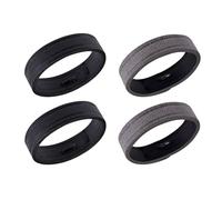 ANNEFIT Leder Uhrenarmband Schlaufe, 4 Stück Ersatz Uhrenband Schlaufe Halter, Kompatibel mit 18mm Uhrenarmbänder (Schwarz+Grau)