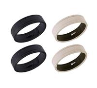 ANNEFIT Leder Uhrenarmband Schlaufe, 4 Stück Ersatz Uhrenband Schlaufe Halter, Kompatibel mit 22mm Uhrenarmbänder (Schwarz+Beige)