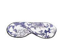 Anneome 1 Stück Schlafmaske aus Natürlicher Maulbeerseide Bedruckte Augenmaske für Erholsamen Schlaf Leicht und Bequem für Reisen und Alltag Perfekter Lichtschutz für Schlafgewohnheiten