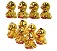 Anneome 10 Stück Goldfarbene Schlangenanhänger mit Yuanbao Feng Shui Glücksbringer für DIY Halsketten Ohrringe Armbänder Schlüsselanhänger Dekoration Chinesisches Neujahr Schmuck