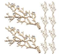 Anneome 10 Stück Strass Anhänger aus Zinklegierung und Strasssteinen Glänzende Strass Ornamente in Passender Größe für Selbstgemacht Bastelzubehör Schmuck und Kleidungsverzierung Leicht