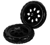 Anneome 2 Stück Ersatzräder für Einkaufswagen und Trolley Langlebige Lenkrollen in Schwarz Kompakte Größe Einfache Montage Universell für Schiebewagen und Rollstuhl