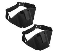 Anneome 2 Stück Fitness-Gürteltasche verstellbare mikrofon-gürteltasche Gruppenfitness-Mikrofongürtel Mikrofongürtel für Fitness Aerobic-Mikrofongürtel Black