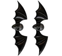 Anneome 2 Stück Gothic Totenkopf Haarspangen aus Kunststoff und Pu Leder Sicherer Halt nicht Zerbrechlich für Halloween Cosplay und Alltag