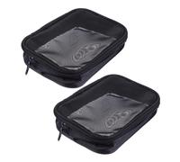 Anneome 2 Stück Multifunktionale Transparente Mesh Kosmetiktasche Tragbarer Kulturbeutel für Reisen und Alltag Waschbarer Organizer für Make Up und Toilettenartikel Praktische