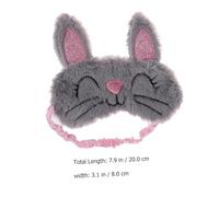 Anneome 2 Stück Plüsch Schlafmaske Kuschelige Kaninchen Augenbinde Weich Atmungsaktiv Augenabdeckung für Erwachsene mit Elastischem Band für Dunklen Schlaf und Entspannung