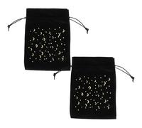 Anneome 2 Stück Velvet Tarot Karten Beutel Kleine Schmuckbeutel mit Kordelzug Tragbare Samt Taschen für Tarotkarten Multifunktionale Aufbewahrungstasche Dekorativ und Leicht Geschenk für