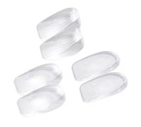 Anneome 3 Paare Unsichtbare Gel Fersenerhöhung Schuheinlagen für Herren Elastische Rutschfeste Schuhsohlen für Schuherhöhung und Beinlängenausgleich