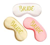 Anneome 3stücke Schlaf Augenmaske Aus Seide Mit Verstellbarem Gummiband Zum Blockieren Von Licht Für Reisen Camping Büro Schlafmasken Für Frauen Und Brautjungfern