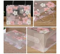 Anneome 4 Stück pack Bedruckte Einkaufstaschen aus Langlebigem Pp Plastik Modische Tragetaschen in Rosa Umweltfreundlich Komfortable Henkel Vielseitig als Geschenk und Partytüten