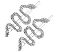 Anneome Haarspangen Modische Haarclips 2 Stück-pack Schlangenförmige aus Legierung Fest Haltend und Rutschfest in Silber Elegantes Design für Hochzeiten und Partys für Frauen