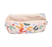 Anneome Kleine Kosmetiktasche mit Stickerei aus Baumwolle Große Kapazität Makeup Pouch Tragbare Schminktasche für Reise Büro und Alltag Vielseitige Aufbewahrung für Lippenstift und