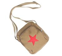 Anneome Vintage Umhängetasche aus Canvas mit Stern, geräumige Crossbody Schultertasche in Khaki für Damen Alltag und Freizeit
