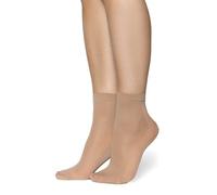 Annes styling Knöchellange Damensocken - 40 DEN, blickdichte Mikrofaser, mattes Finish, bequemer Bund, Einheitsgröße, klassische, lässige Bürosocken für Damen Cloe 40, Ein Paar Visone