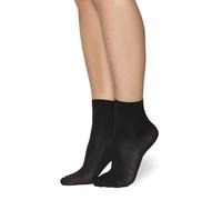 Annes styling Knöchellange Damensocken - 40 DEN, blickdichte Mikrofaser, mattes Finish, bequemer Bund, Einheitsgröße, klassische, lässige Bürosocken für Damen Cloe 40, Ein Paar Nero