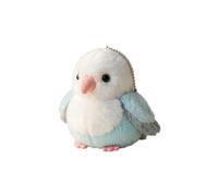 ANNIUP Papagei Kuscheltier 12cm Kleiner Vogel Plüschtier Schlüsselanhänger | Blau Plüsch Papageien Anhänger mit Metallkette,Mini Vogel Zubehör für Taschen Auto Schlüssel, Geschenk für Vogelliebhaber
