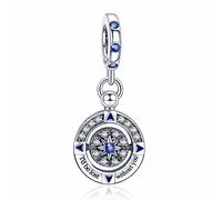 Annmors 925 Sterling Silber Bead Charms für Europäische Armbänder und Halskette I'd Be Lost Without You Perlen mit Zirkonia,Weihnachten,Valentinstag,Muttertag,Geschenkanhänger für Frauen und