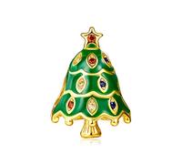 Annmors Christmas Tree Anhänger Charm S925 Sterling Silber Sparkling Bracelet Bead with Cubic Zirconia für Europäische Armbänder und Halskette,Schmuck Geschenk für Damen Herren