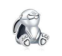 Annmors Der Hase Charms für Armband 925 Sterling Silber Anhänger