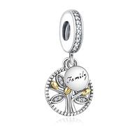 Annmors Family Tree Charms-Anhänger 925 Sterling Silber Sparkling Charm Bead für Chamilia und europäische Armbänder und Halskette