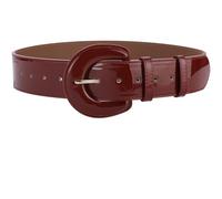 ANNULOYA Breiter Lackleder-Gürtel für Damen, Vintage, klobige Schnalle, Bund, helle Gürtel für Jeans, Kleid, Übergröße, Rot/Ausflug, einfarbig (Getaway Solids), Suit Waist:27-37.4 Inch
