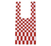 Anopo Gestrickte Tote Tasche Damen Kleine Hobo Handtasche | Kariertes Gestreiftes Muster, Shopper Stil, geeignet für Sommer, Strand, Alltag und Reisen