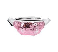 Anopo Pailletten Gürteltasche für Damen Kleine Glitzernde Hüfttasche Brusttasche mit Verstellbarem Gürtel Rot