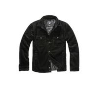 Anorak BRANDIT "Brandit Herren Corduroy Jacket", Herren, Gr. M, schwarz, 100% Baumwolle, unifarben, normal, amerikanischer Ausschnitt, Jacken (90032643-M) schwarz