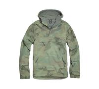Anorak BRANDIT "Brandit Herren Fleece Pull Over Windbreaker", Damen, Gr. 5XL, olive camouflage, 100% Polyester, mehrfarbig, normal, ohne Ausschnitt, Jacken (15334823-5XL) olive camouflage