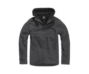 Anorak BRANDIT "Brandit Herren Fleece Pull Over Windbreaker", Herren, Gr. 3XL, schwarz, 100% Polyester, mehrfarbig, normal, ohne Ausschnitt, Jacken (35042711-XXXL) schwarz