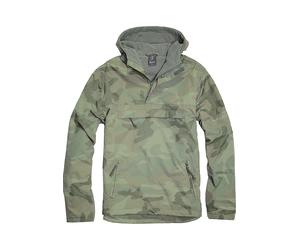 Anorak BRANDIT "Brandit Herren Fleece Pull Over Windbreaker", Herren, Gr. 5XL, olive camouflage, 100% Polyester, mehrfarbig, normal, ohne Ausschnitt, Jacken (15334823-5XL) olive camouflage