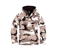 Anorak BRANDIT "Brandit Herren Fleece Pull Over Windbreaker", Herren, Gr. L, snowcamo, 100% Polyester, mehrfarbig, normal, ohne Ausschnitt, Jacken (43348350-L) snowcamo