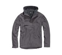 Anorak BRANDIT "Brandit Herren Fleece Pull Over Windbreaker", Herren, Gr. M, charcoal, 100% Polyester, mehrfarbig, normal, ohne Ausschnitt, Jacken (62425948-M) charcoal