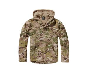 Anorak BRANDIT "Brandit Herren Fleece Pull Over Windbreaker", Herren, Gr. M, tactical camo, 100% Polyester, mehrfarbig, normal, ohne Ausschnitt, Jacken (33232321-M) tactical camo