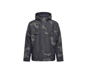 Anorak BRANDIT "Brandit Herren Fleece Pull Over Windbreaker", Herren, Gr. XXL, m90 schwarzcamo, 100% Polyester, mehrfarbig, normal, ohne Ausschnitt, Jacken (85367400-XXL) m90 schwarzcamo